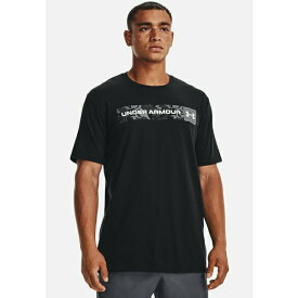 アンダーアーマー メンズ シャツ トップス SHORT SLEEVE CAMO CHEST STRIPE - Sports T-shirt - black