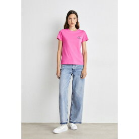 カルバンクライン レディース Tシャツ トップス MONOLOGO SLIM TEE 2 PACK - Basic T-shirt - pink amour/black