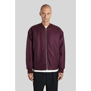 WET_[ Y WPbgu] AE^[ Bomber Jacket In Bordeaux Wool bordeaux
