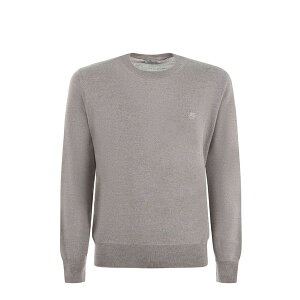 Gg Y jbg&Z[^[ AE^[ Pegaso Embroidered Crewneck Jumper Beige melange