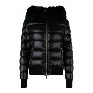 ���[���[ ���f�B�[�X �W���P�b�g���u���]�� �A�E�^�[ Barrel Hooded Short Down Jacket black