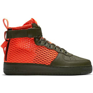 Nike �i�C�L �����Y �X�j�[�J�[ �yNike SF Air Force 1 Mid Cargo Khaki Total Crimson�z �T�C�Y US_6(24.0cm) Cargo Khaki/Total Crimson-Cargo Khaki