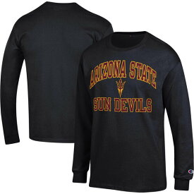 チャンピオン メンズ Tシャツ トップス Arizona State Sun Devils Champion High Motor Long Sleeve TShirt Black