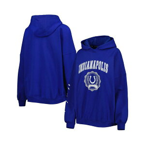 g~[ qtBK[ fB[X p[J[EXEFbgVc AE^[ Women's Royal Indianapolis Colts Becca Drop Shoulder Pullover Hoodie Royal