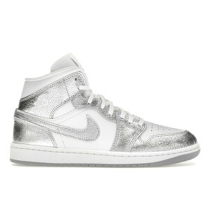 Jordan �W���[�_�� ���f�B�[�X �X�j�[�J�[ �yJordan 1 Mid SE Metallic Silver (Women's)�z �T�C�Y US_W_10.5 White/Wolf Grey/Metallic Silver