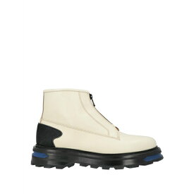 【送料無料】 ジル・サンダー メンズ ブーツ シューズ Ankle boots Cream