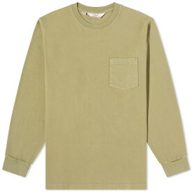 バトンウェア メンズ Tシャツ トップス Battenwear Long Sleeve Pocket T-Shirt Green