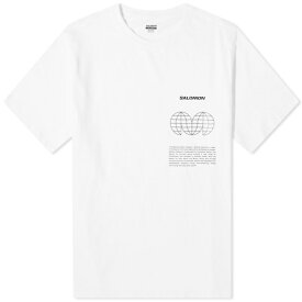 サロモン メンズ Tシャツ トップス Salomon Globe Graphic SS Tee White