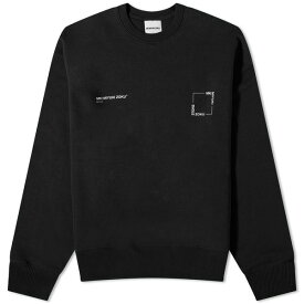 ミキ メンズ パーカー・スウェットシャツ アウター MKI Square Logo Crew Sweatshirt Black