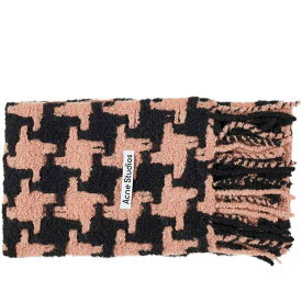 アクネ ストゥディオズ メンズ マフラー・ストール・スカーフ アクセサリー Acne Studios Vadik Houndstooth Scarf Black