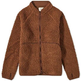 フォーク メンズ パーカー・スウェットシャツ アウター Folk Puzzle Zip Fleece Brown