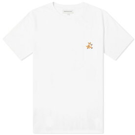 メゾンキツネ メンズ Tシャツ トップス Maison Kitsun Speedy Fox Patch Comfort T-Shirt White