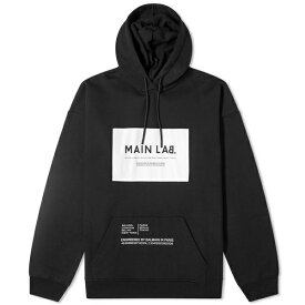 バルマン メンズ パーカー・スウェットシャツ アウター Balmain Main Lab Logo Hoodie Black