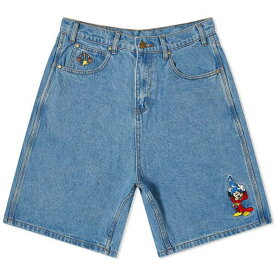 バターグッズ メンズ カジュアルパンツ ボトムス Butter Goods x Disney Sorcerer Baggy Denim Shorts Blue