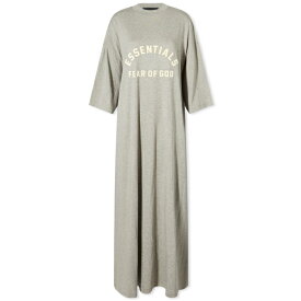 エフオージーエッセンシャルズ レディース ワンピース トップス Fear of God ESSENTIALS 3/4 Sleeve Dress Grey