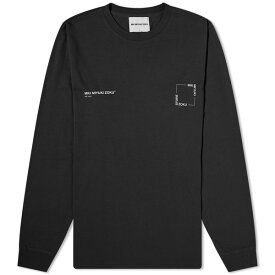 ミキ メンズ Tシャツ トップス MKI Long Sleeve Square Logo T-Shirt Black