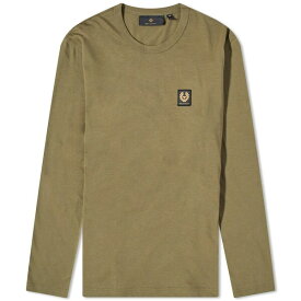 ベルスタッフ メンズ Tシャツ トップス Belstaff Long Sleeve Patch T-Shirt Green