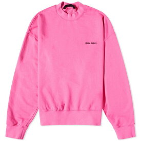 パーム・エンジェルス メンズ パーカー・スウェットシャツ アウター Palm Angels Embroidered Small Logo Crew Sweat Pink