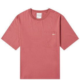 アクネ ストゥディオズ メンズ Tシャツ トップス Acne Studios Edie Pocket Pink Label T-Shirt Red