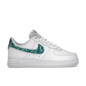 Nike �i�C�L ���f�B�[�X �X�j�[�J�[ �yNike Air Force 1 Low '07 Essential White Green Paisley (Women's)�z �T�C�Y US_W_10.5 White/Green-White