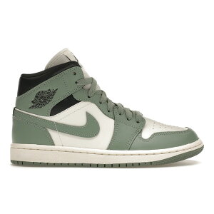 Jordan �W���[�_�� ���f�B�[�X �X�j�[�J�[ �yJordan 1 Mid Jade Smoke (Women's)�z �T�C�Y US_5.5(22.5cm) Anthracite/Jade Smoke/Sail/Legend Sand