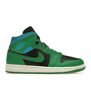Jordan �W���[�_�� ���f�B�[�X �X�j�[�J�[ �yJordan 1 Mid Lucky Green Aquatone (Women's)�z �T�C�Y US_7.5(24.5cm) Lucky Green/Black/Aquatone