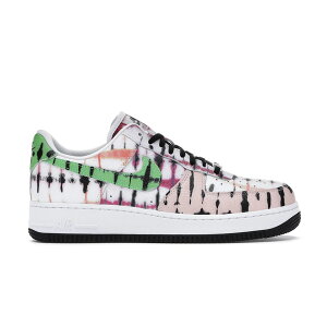 Nike �i�C�L ���f�B�[�X �X�j�[�J�[ �yNike Air Force 1 Low Black Tie Dye (Women's)�z �T�C�Y US_5.5(22.5cm) White/Green Strike-Washed Coral-Black