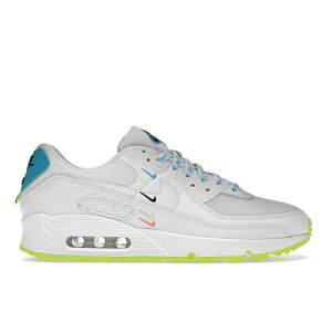 Nike �i�C�L ���f�B�[�X �X�j�[�J�[ �yNike Air Max 90 SE Worldwide Pack (Women's)�z �T�C�Y US_6(23.0cm) White/White/Blue Fury/Volt