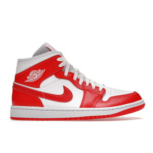 Jordan �W���[�_�� ���f�B�[�X �X�j�[�J�[ �yJordan 1 Mid Syracuse (Women's)�z �T�C�Y US_9.5(26.5cm) White/White/Habanero Red