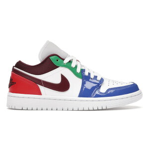 Jordan �W���[�_�� ���f�B�[�X �X�j�[�J�[ �yJordan 1 Low Multi-Color (Women's)�z �T�C�Y US_8(25.0cm) White/Dark Beetroot-Hyper Royal