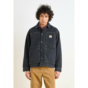 J[n[g Y T_ V[Y DOUBLE FRONT JACKET - Denim jacket - black stone washed