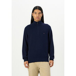 g~[ qtBK[ Y T_ V[Y ZIP MOCK - Jumper - donker blau