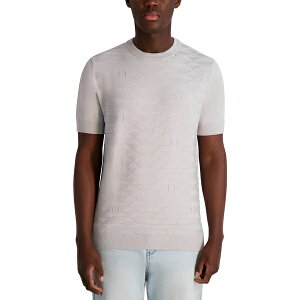 J[K[tFh Y jbg&Z[^[ AE^[ Men's Short Sleeve Knit Crewneck Sweater Lt Grey