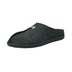 ApC XCX Y T_ V[Y Mens Felt Faux Wool Clog Slippers Comfortable Cushion House Shoes Charcoal
