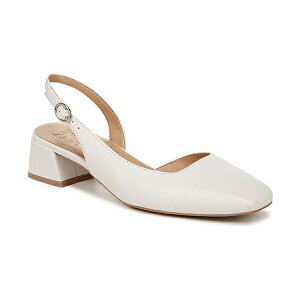 �i�`�����C�U�[ ���f�B�[�X �p���v�X �V���[�Y Jayla Mid-Heel Square Toe Slingback Pumps Warm White Leather