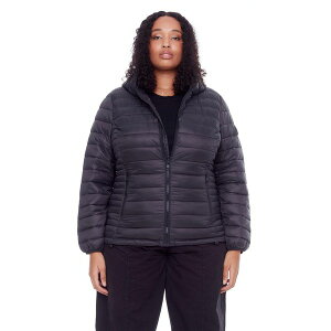 ApC m[X fB[X WPbgu] AE^[ Plus Size Yoho Lightweight Packable Puffer Jacket & Bag Black