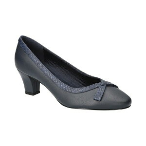 C[W[Xg[g fB[X Xb|E[t@[ V[Y Women's Kata Round-Toe Slip-On Pumps Navy snake