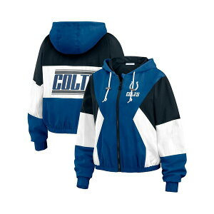 EFA oC GEAh[Y fB[X WPbgu] AE^[ Women's Blue Indianapolis Colts Color Block Full-zip Windbreaker Jacket Blue