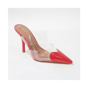 o[lX fB[X T_ V[Y Canice Heart Tipped Clear Mules Red