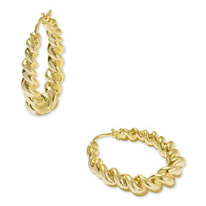 PhXRbg fB[X sAXCO ANZT[ Twisted Ribbon Oval Hoop Earrings Gold Metal