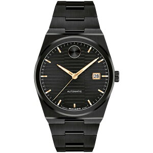 oh Y rv ANZT[ Men's Bold Quest Swiss Automatic Ionic Plated Black Steel Watch, 39mm Black