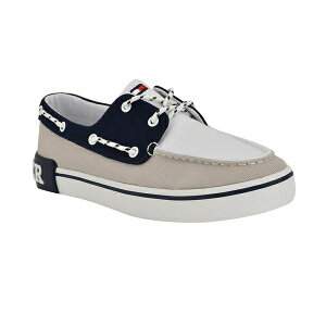 g~[ qtBK[ Y Xj[J[ V[Y Men's Rice Two Eye Boat Sneakers Gray, White, Navy