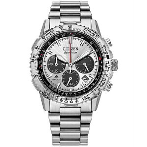 V`Y Y uXbgEoOEANbg ANZT[ Men's Promaster Eco Navihawk Chronograph Stainless Steel Bracelet Watch 40mm Silver-tone