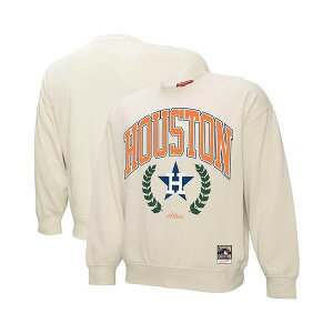 �~�b�`�F��&�l�X ���f�B�[�X �J�b�g�\�[ �g�b�v�X Women's Cream Houston Astros Cooperstown Collection Laurel Crew Pullover Sweatshirt Cream
