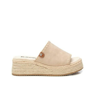 キシタイ レディース サンダル シューズ Refresh Women's Wedge Sandals By Xti Beige