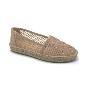 PlXR[ fB[X T_ V[Y Women's Bonne Round Toe Espadrille Flats Almond Crystal Mesh