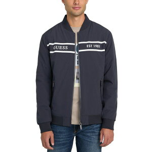 QX Y WPbgu] AE^[ Men's Lightweight Logo Full-Zip Bomber Jacket Navy Sea