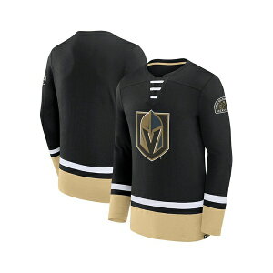�t�@�i�e�B�N�X �����Y �V���c �g�b�v�X Men's Black Vegas Golden Knights High Point Long Sleeve T-Shirt Black