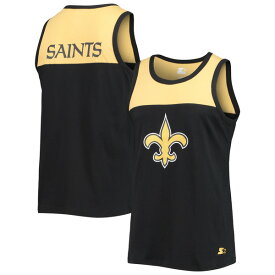 スターター メンズ Tシャツ トップス New Orleans Saints Starter Team Touchdown Fashion Tank Top Black/Gold