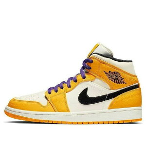 Jordan �W���[�_�� �����Y �X�j�[�J�[ �yAir Jordan 1 Mid 'Lakers Gold' 852542-700�z �T�C�Y US_12.5(30.5cm)